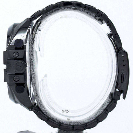 Orologio da uomo Diesel Mega Chief nero quadrante marrone placcato DZ4318