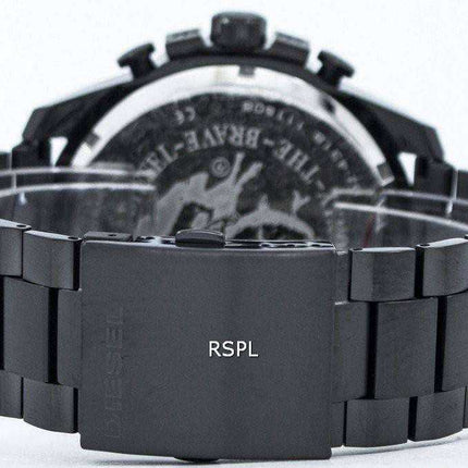 Orologio da uomo Diesel Mega Chief nero quadrante marrone placcato DZ4318