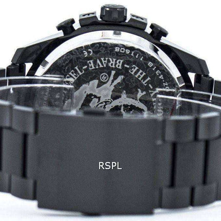 Orologio da uomo Diesel Mega Chief nero quadrante marrone placcato DZ4318