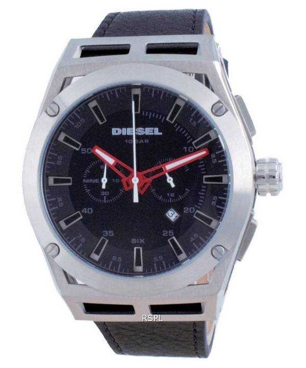 Orologio da uomo Diesel Timeframe cronografo in pelle al quarzo DZ4543 100M