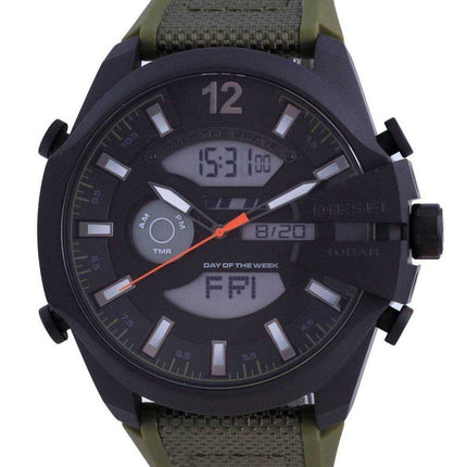 Orologio da uomo Diesel Mega Chief quadrante grigio al quarzo in silicone DZ4549 100M
