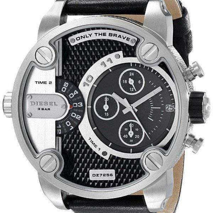 Orologio da uomo Diesel Little Daddy cronografo Dual Time quadrante nero DZ7256