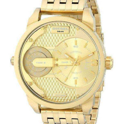 Orologio da uomo Diesel Mini Daddy Gold Tone Dual Time DZ7306
