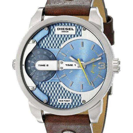 Orologio da uomo Diesel Mini Daddy Dual Time quadrante marrone DZ7321