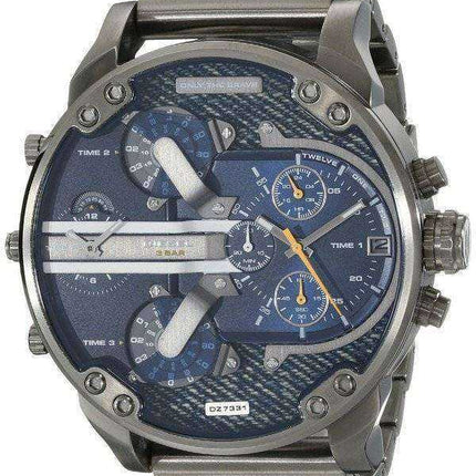 Orologio da uomo Diesel Daddy 2.0 quadrante blu con quadrante nero con ioni DZ7331
