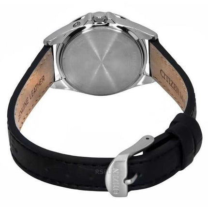 Orologio da donna Citizen Radiocontrollato con cinturino in pelle e quadrante bianco Eco-Drive EC1180-14A 100M