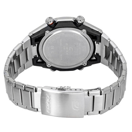 Orologio da uomo Casio Edifice analogico digitale Smartphone Link in acciaio inossidabile con quadrante nero Solar ECB-2300D-1A 100M