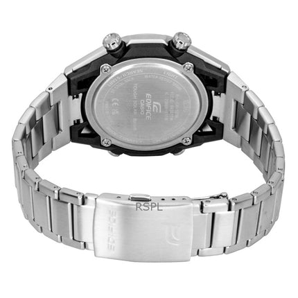 Orologio da uomo Casio Edifice analogico digitale in acciaio inossidabile con quadrante blu solare ECB-2300D-2A 100M