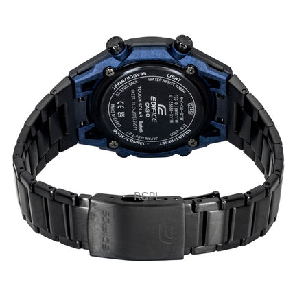 Orologio da uomo Casio Edifice analogico digitale in acciaio inossidabile con quadrante nero solare ECB-2300DC-1A 100M