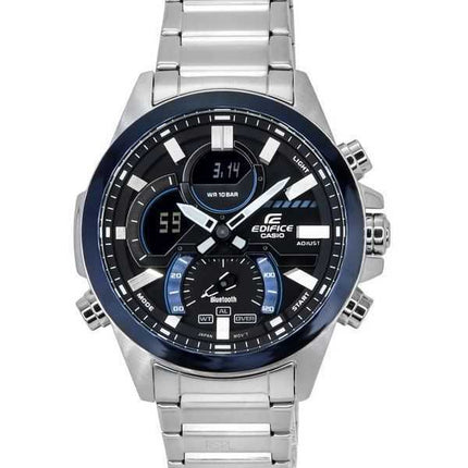 Casio Edifice Smartphone Link Analogico Digitale Quadrante Grigio Quarzo ECB-30DB-1A 100M Orologio da Uomo