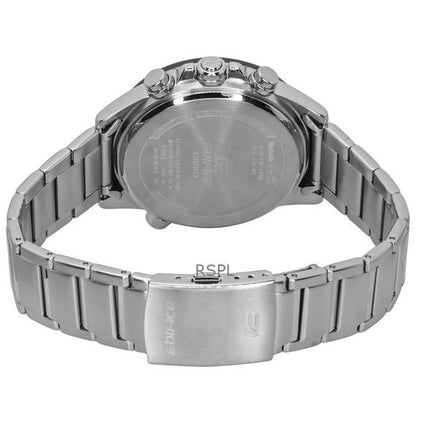 Casio Edifice Analog Digital Smartphone Link Acciaio inossidabile Quadrante nero Quarzo ECB-30DB-1A9 100M Orologio da uomo
