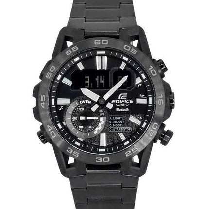 Casio Edifice Sospensione Smartphone Link Bluetooth Analogico Digitale Quadrante Nero Quarzo ECB-40BK-1A 100 Orologio da Uomo