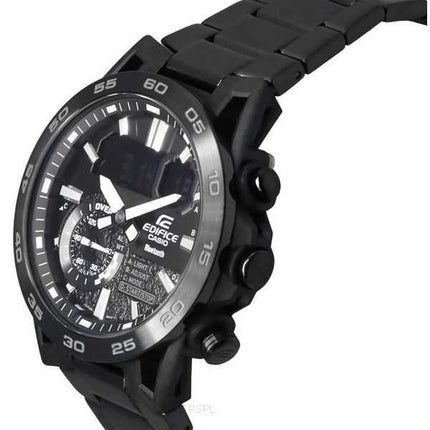 Casio Edifice Sospensione Smartphone Link Bluetooth Analogico Digitale Quadrante Nero Quarzo ECB-40BK-1A 100 Orologio da Uomo