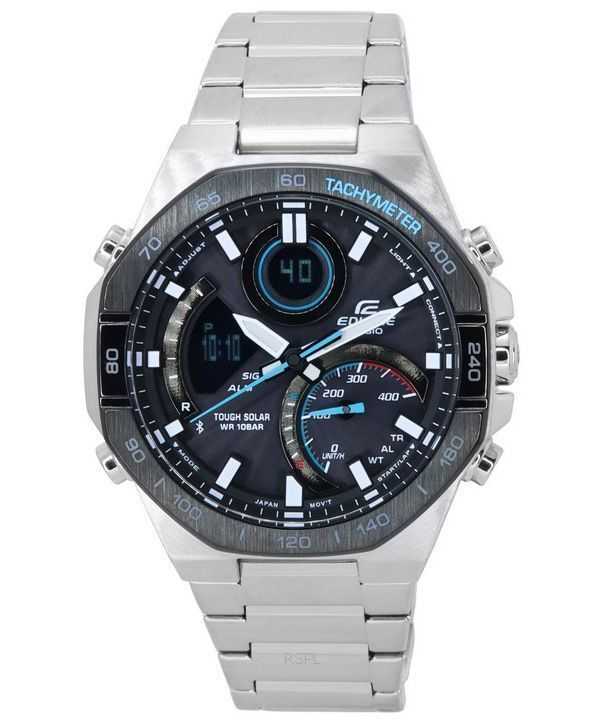 Orologio da uomo Casio Edifice Mobile Link analogico digitale quadrante grigio solare ECB-950DB-1A 100M