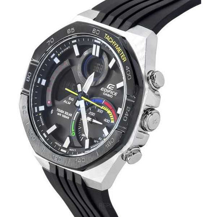Orologio da uomo Casio Edifice analogico digitale mobile link quadrante nero Tough Solar ECB-950MP-1A 100M