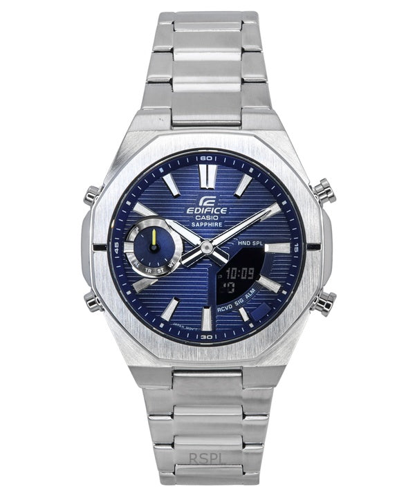 Orologio Casio Edifice analogico digitale Smartphone Link quadrante blu quarzo ECB-S10D-2A 100M da uomo