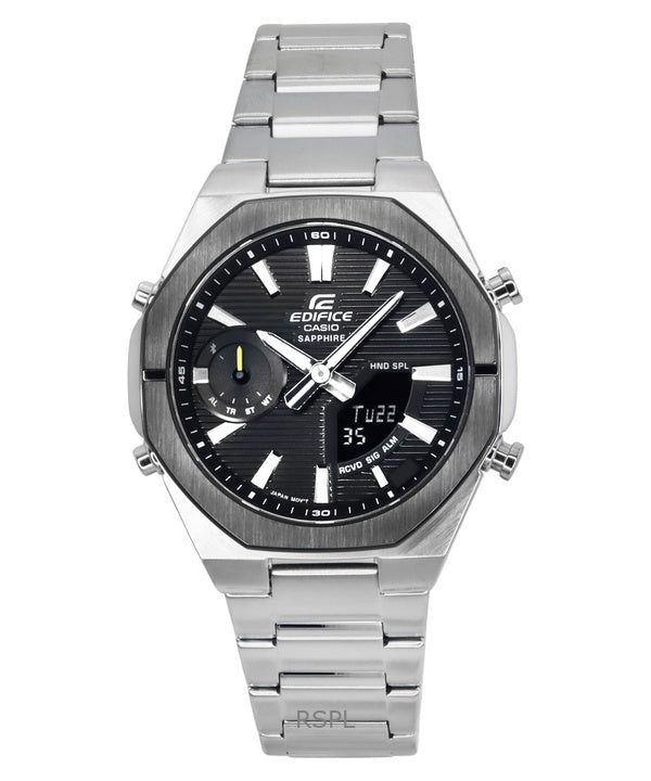 Orologio da uomo Casio Edifice analogico digitale Smartphone Link in acciaio inossidabile con quadrante nero al quarzo ECB-S10DB-1A 100M