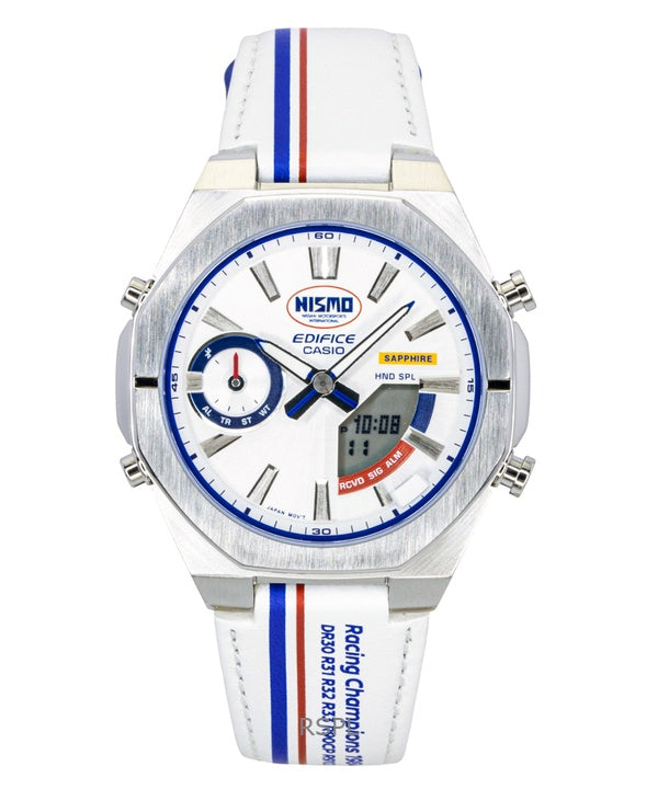 Orologio da uomo Casio Edifice analogico digitale NISMO Heritage Edition Smartphone Link quadrante argento al quarzo ECB-S10NIS-7A 100M