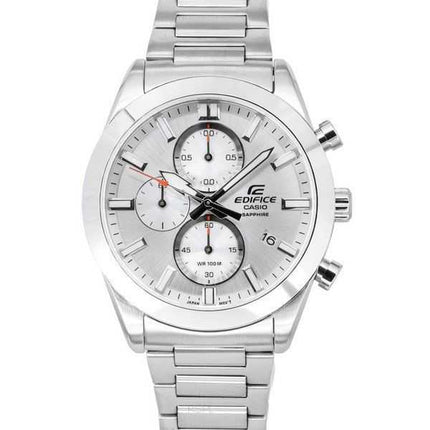 Orologio da uomo Casio Edifice Classic Standard Cronografo analogico quadrante argentato al quarzo EFB-710D-7A 100M