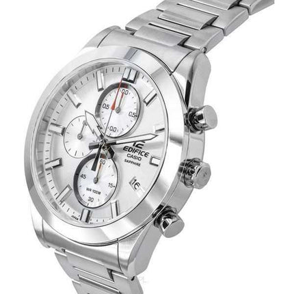 Orologio da uomo Casio Edifice Classic Standard Cronografo analogico quadrante argentato al quarzo EFB-710D-7A 100M