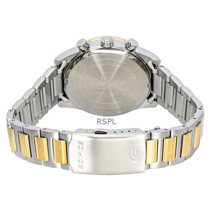 Orologio da uomo Casio Edifice cronografo analogico bicolore in acciaio inossidabile con quadrante nero al quarzo EFB-710SG-1AV 100M