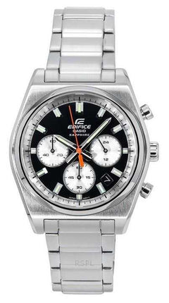 Casio Edifice Analog Cronografo Acciaio Inossidabile Quadrante Nero Quarzo EFB-730D-1AV 100M Orologio da Uomo