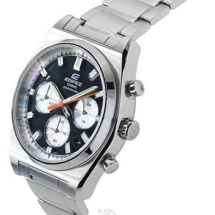 Casio Edifice Analog Cronografo Acciaio Inossidabile Quadrante Nero Quarzo EFB-730D-1AV 100M Orologio da Uomo