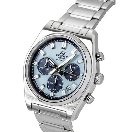 Orologio da uomo Casio Edifice Analog Standard Cronografo in acciaio inossidabile con quadrante blu al quarzo EFB-730D-2BV 100M