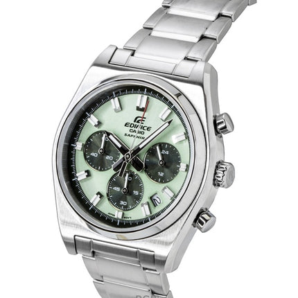 Orologio da uomo Casio Edifice Analog Standard Cronografo in acciaio inossidabile con quadrante verde al quarzo EFB-730D-3AV 100M