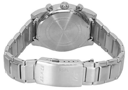 Casio Edifice Analog Cronografo Acciaio Inossidabile Quadrante Argento Quarzo EFB-730D-7AV 100M Orologio da Uomo