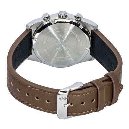 Orologio da uomo Casio Edifice Analog Standard Cronografo Cinturino in pelle Quadrante avorio Quarzo EFB-730L-7AV 100M