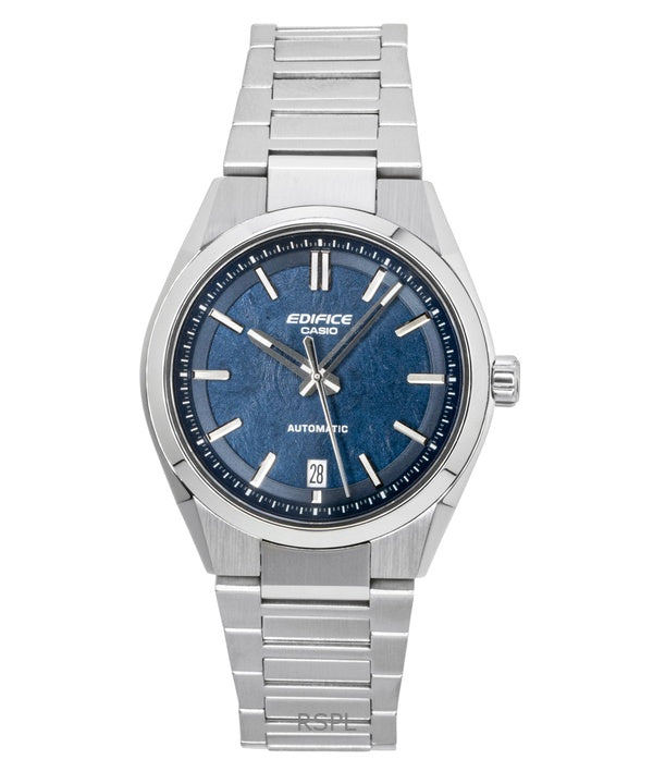 Orologio da uomo Casio Edifice analogico in acciaio inossidabile forgiato al carbonio con quadrante blu automatico EFK-100D-2A 100M