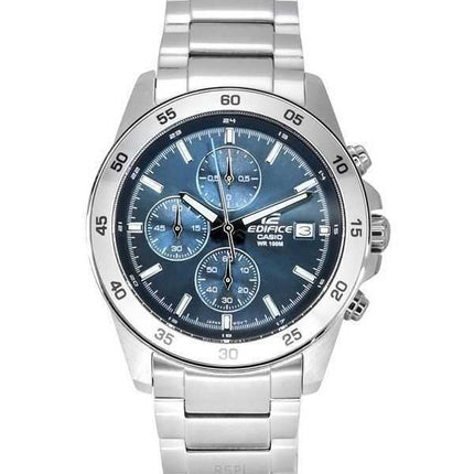 Casio Edifice Analog Standard Cronografo Acciaio Inossidabile Quadrante Blu Quarzo EFR-526D-2A Orologio da Uomo 100M