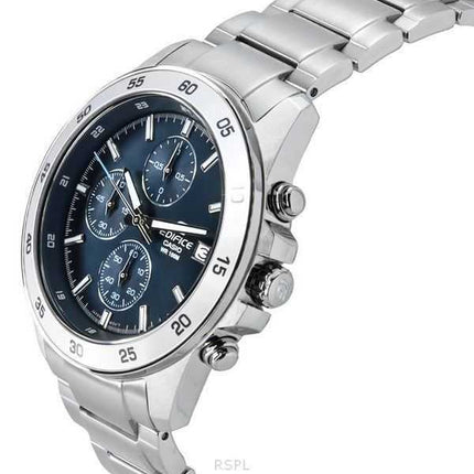 Casio Edifice Analog Standard Cronografo Acciaio Inossidabile Quadrante Blu Quarzo EFR-526D-2A Orologio da Uomo 100M