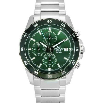 Casio Edifice Analog Standard Cronografo Acciaio Inossidabile Quadrante Verde Quarzo EFR-526D-3A Orologio da Uomo 100M
