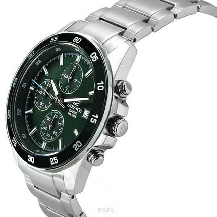 Casio Edifice Analog Standard Cronografo Acciaio Inossidabile Quadrante Verde Quarzo EFR-526D-3A Orologio da Uomo 100M