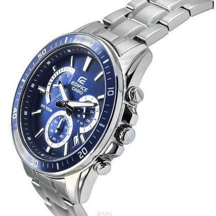 Casio Edifice Analog Standard Cronografo Acciaio Inossidabile Quadrante Blu Quarzo EFR-552D-2A Orologio da Uomo 100M