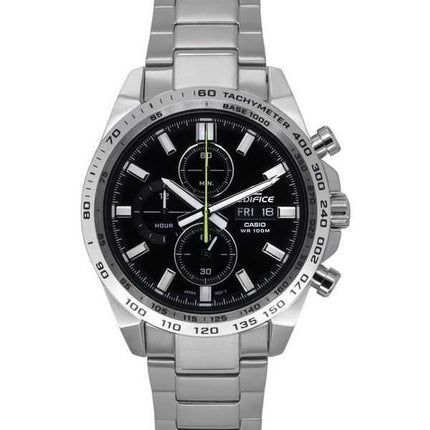 Orologio da uomo Casio Edifice Standard Cronografo in acciaio inossidabile quadrante nero al quarzo EFR-574D-1A 100M