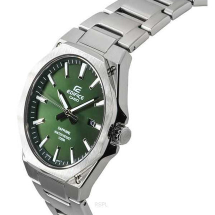 Casio Edifice Sapphire Crystal Analogico Acciaio Inossidabile Quadrante Verde Quarzo EFR-S108D-3A Orologio da Uomo 100M