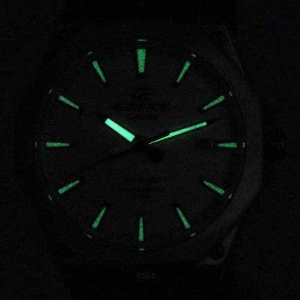 Orologio da uomo Casio Edifice in acciaio inossidabile con quadrante bianco al quarzo EFR-S108D-7A EFRS108D-7 100M