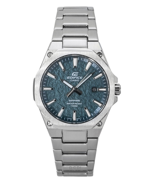 Orologio da uomo Casio Edifice analogico in acciaio inossidabile con quadrante verde al quarzo EFR-S108DE-3AV 100M