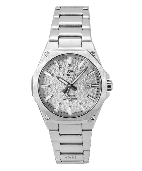 Orologio da uomo Casio Edifice analogico in acciaio inossidabile con quadrante argentato al quarzo EFR-S108DE-8AV 100M