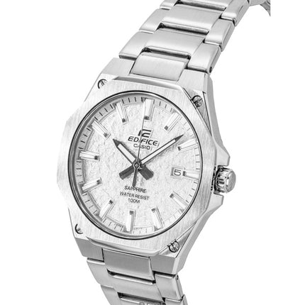 Orologio da uomo Casio Edifice analogico in acciaio inossidabile con quadrante argentato al quarzo EFR-S108DE-8AV 100M