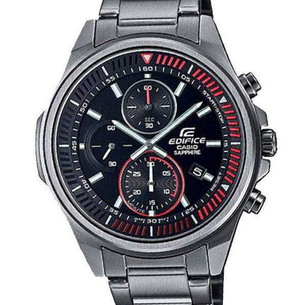 Orologio da uomo Casio Edifice cronografo analogico al quarzo in acciaio inossidabile EFR-S572DC-1A EFRS572DC-1 100M
