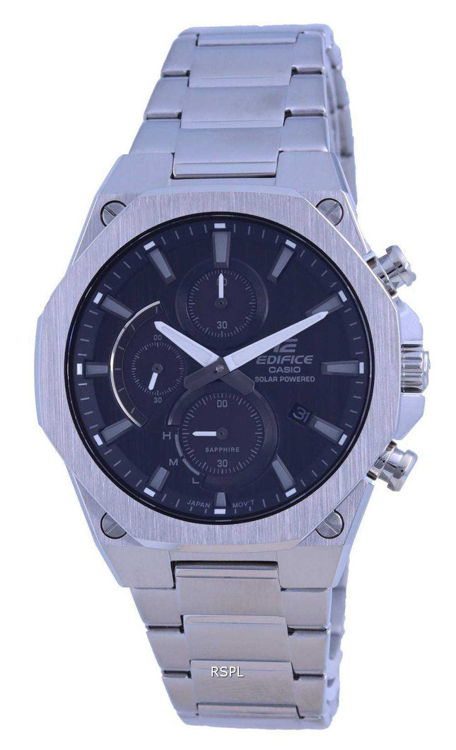 Orologio da uomo Casio Edifice Slim Line cronografo analogico solare EFS-S570D-1A EFSS570D-1 100M