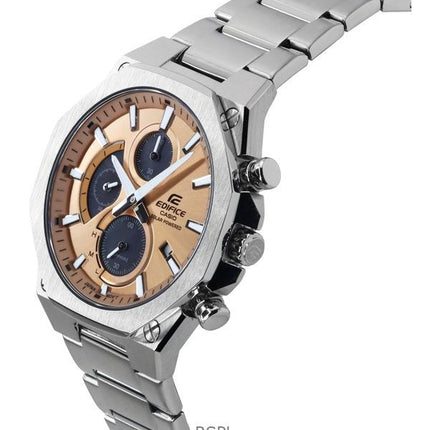 Casio Edifice Slim Line Cronografo analogico in acciaio inossidabile quadrante in rame Solar EFS-S570D-5A 100M Orologio da uomo