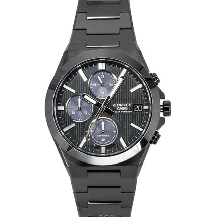 Orologio da uomo Casio Edifice analogico cronografo in acciaio inossidabile con quadrante nero solare EFS-S650DC-1A 100M
