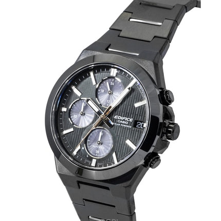 Orologio da uomo Casio Edifice analogico cronografo in acciaio inossidabile con quadrante nero solare EFS-S650DC-1A 100M