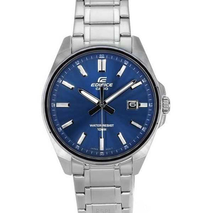 Casio Edifice Analogico Acciaio Inossidabile Quadrante Blu Quarzo EFV-150D-2A 100M Orologio da Uomo