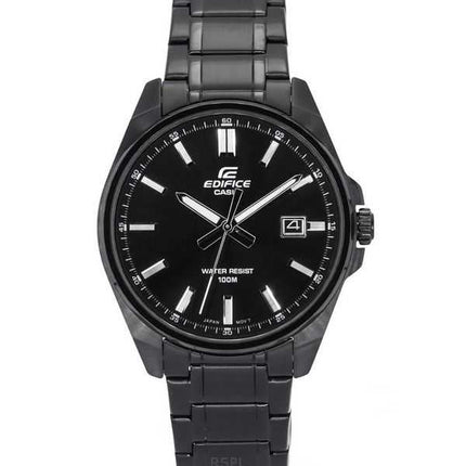 Casio Edifice Analog Black Ion Placcato Acciaio Inossidabile Quadrante Nero Quarzo EFV-150DC-1A 100M Orologio da Uomo